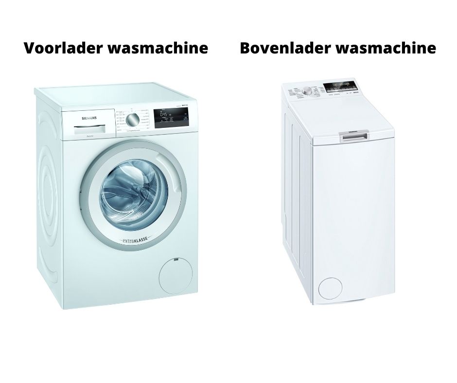 Bovenlader wasmachine en voorlader wasmachine